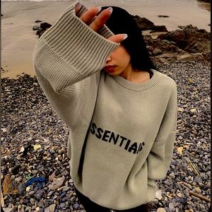 FEAR OF GOD ESSENTIALS SSENSE EXCLUSIVE PULLOVER SWEATER IN LINEN